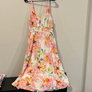 NWT Torrid 0X Floral Sleeveless Dress